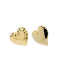 By Adina Eden Puffy Chunky Heart Statement Stud Earrings