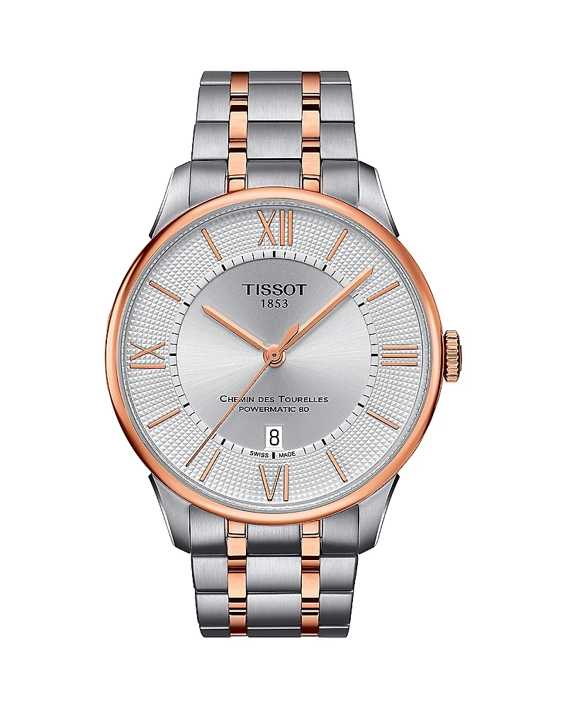 Tissot Chemin des Tourelles Powermatic 80 Two Tone Watch, 42mm