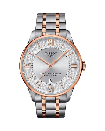 Tissot Chemin des Tourelles Powermatic 80 Two Tone Watch, 42mm