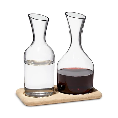 Lsa International Wine Water and Carafe Set with Oak Base