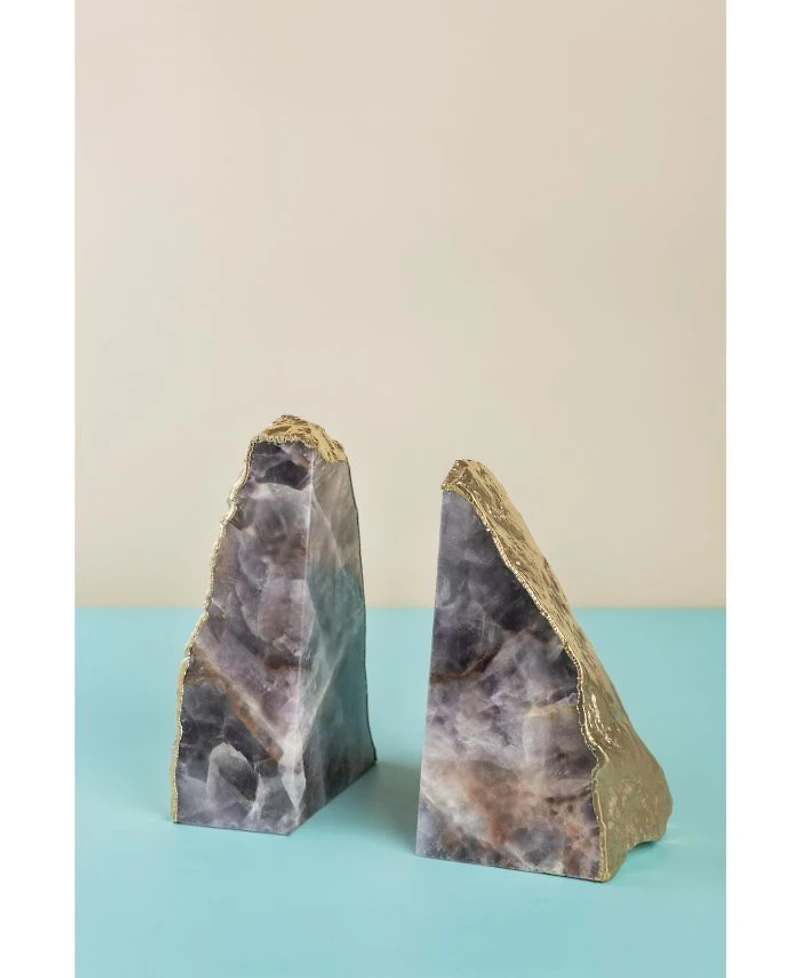 Dazzle Amethyst Bookends - Set of 2