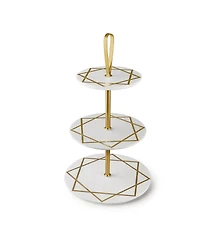 Gauri Kohli Marbella Three Tier Marble Cake Stand
