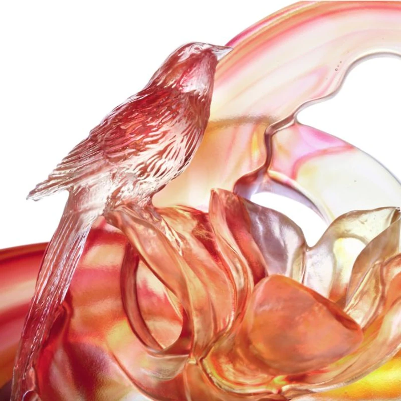 Ruyi Blooms Magpie & Magnolia Figurine