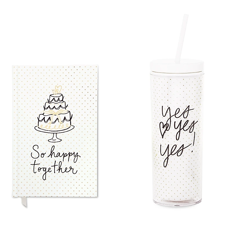 kate spade new york So Happy Together Journal and Tumbler Bridal Set