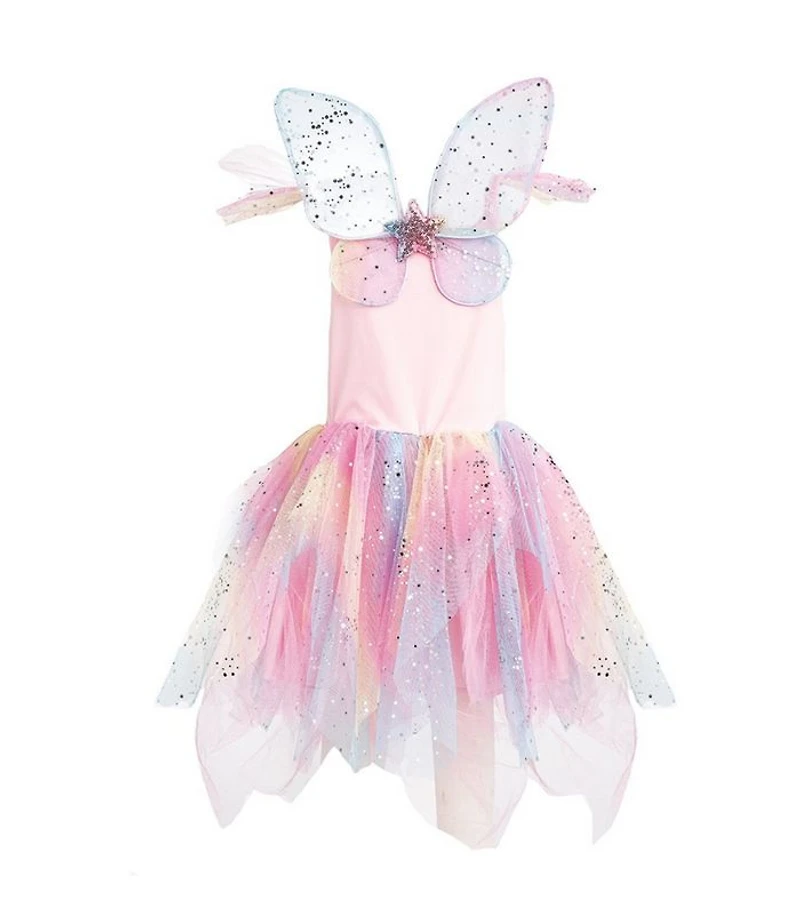 Rainbow Fairy Dress & Wings Costume - Ages 3-6