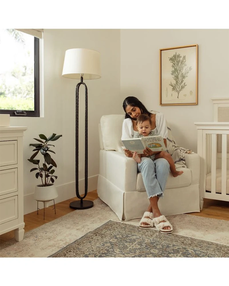Crawford Pillowback Comfort Swivel Glider in Water Repellent & Stain Resistant Performance Fabric
