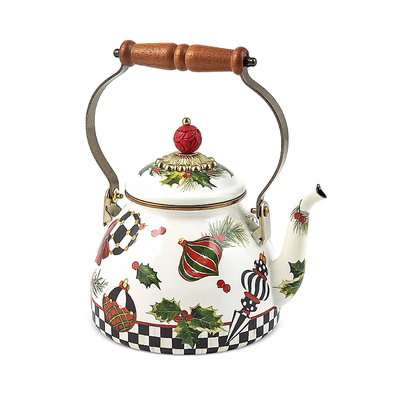 MacKenzie-Childs Deck the Halls 2-Quart Tea Kettle