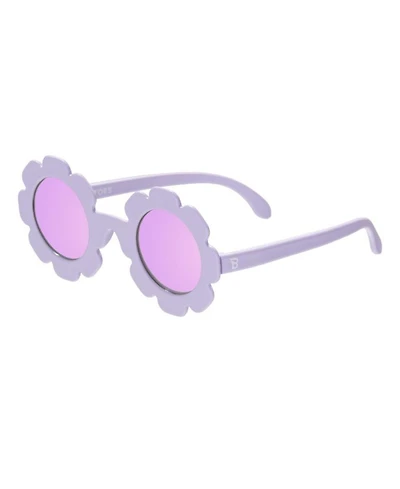 Irresistible Iris Flower Lavender Polarized Mirrored Lens Sunglasses