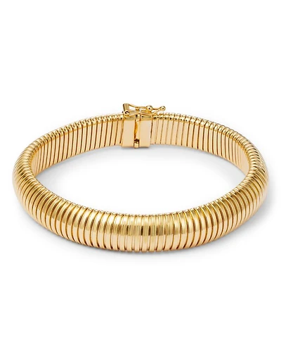 14K Yellow Gold Tubogas Wide Link Bracelet