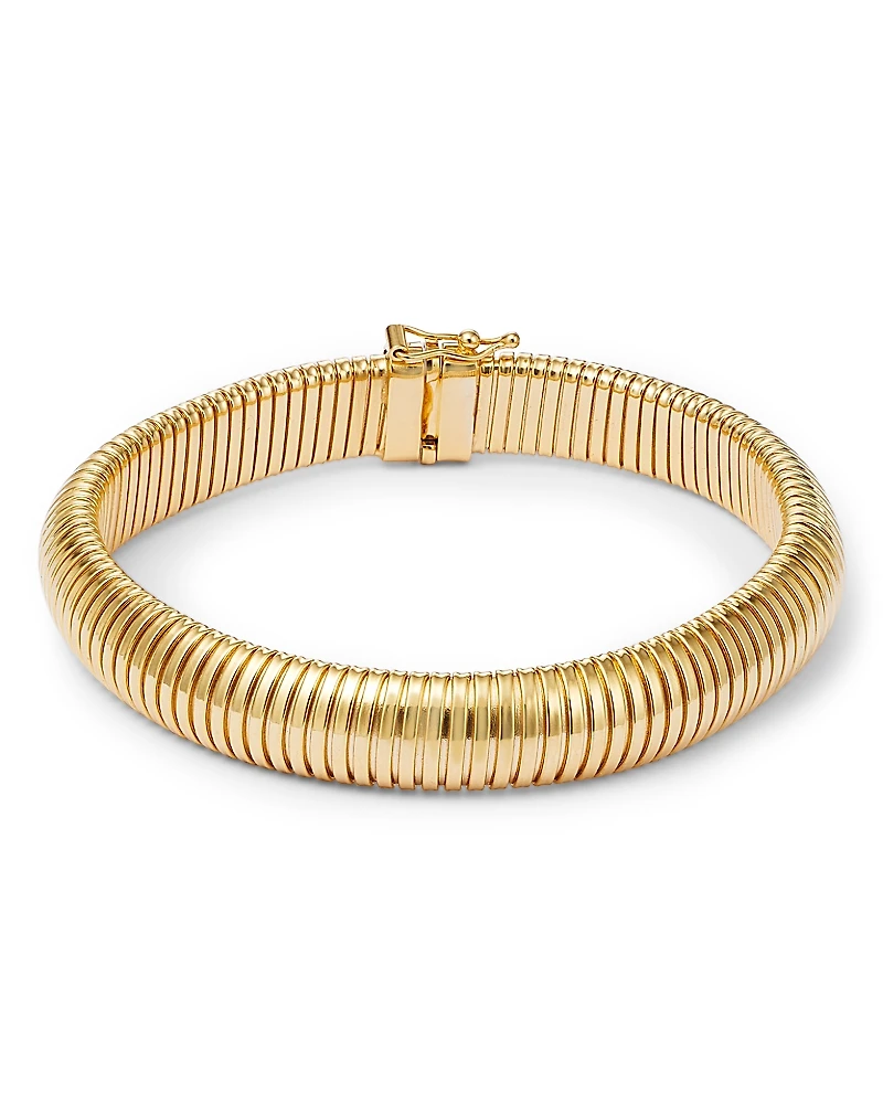 Alberto Amati 14K Yellow Gold Tubogas Wide Link Bracelet
