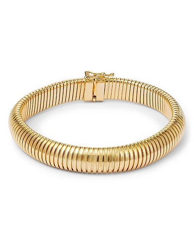Alberto Amati 14K Yellow Gold Tubogas Wide Link Bracelet