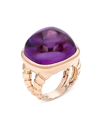 Marina B 18K Yellow Gold Tigella Amethyst Statement Ring