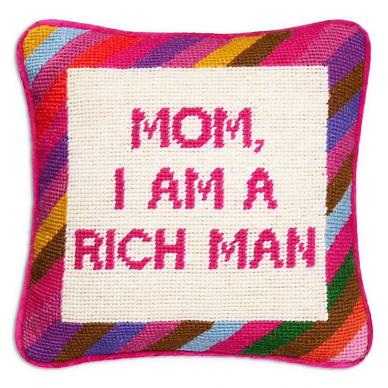 Furbish Studio Cher Knows Best Needlepoint Decorative Pillow
