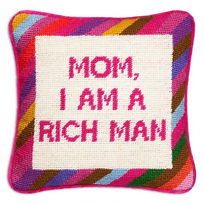 Furbish Studio Cher Knows Best Needlepoint Decorative Pillow
