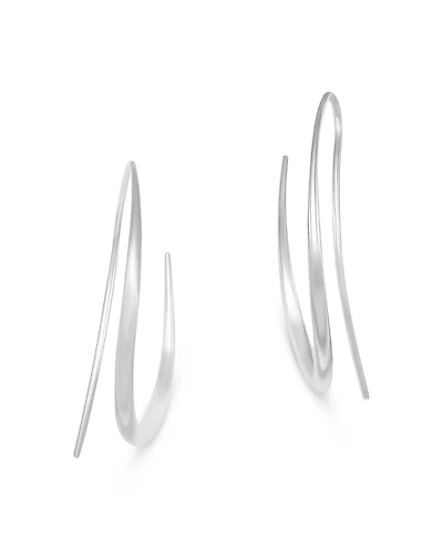 Georg Jensen Sterling Silver Offspring Threader Hoop Earrings