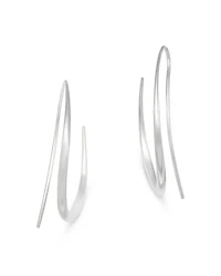 Georg Jensen Sterling Silver Offspring Threader Hoop Earrings