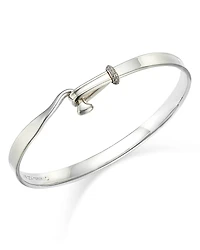 Georg Jensen Sterling Silver Torun Diamond Bangle Bracelet