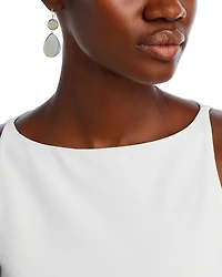 Sterling Silver Rock Candy Mother of Pearl Dot & Teardrop Drop Earrings