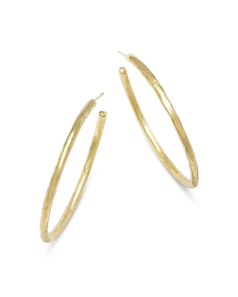 Ippolita 18K Yellow Gold Classico Hammered Hoop Earrings