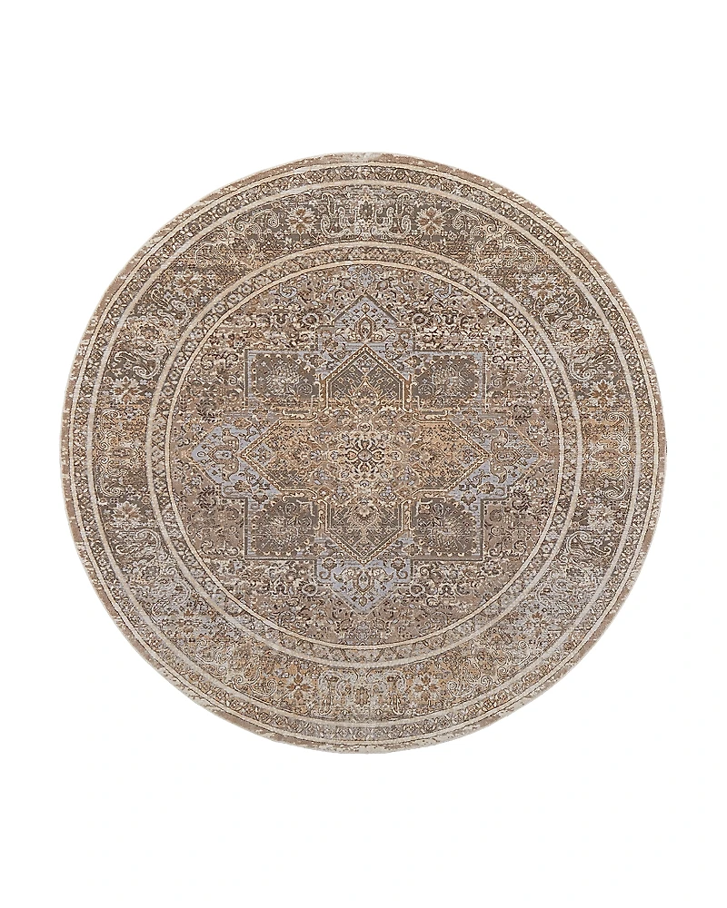 Feizy Celene CEL39KXF Round Area Rug, 7'9 x 7'9