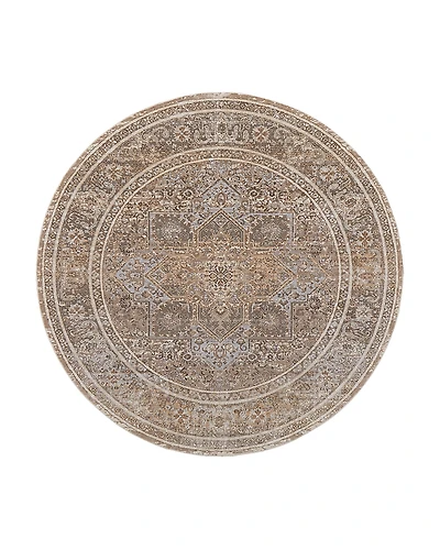 Feizy Celene CEL39KXF Round Area Rug, 7'9 x 7'9