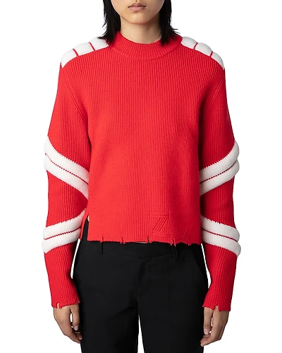 Zadig & Voltaire Georgia Merino Wool Crewneck Sweater