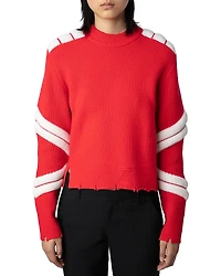 Zadig & Voltaire Georgia Merino Wool Crewneck Sweater