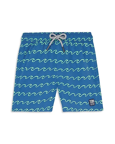 Tom & Teddy Boys' Waves Swim Trunks - Little Kid, Big Kid