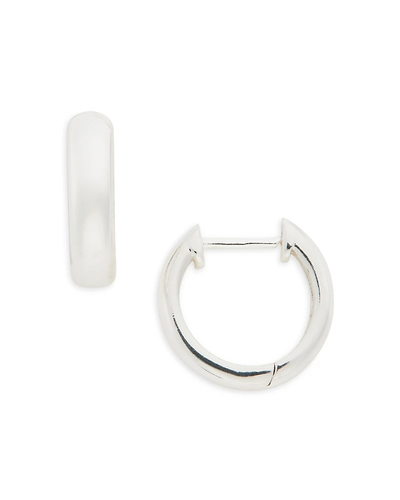 Aqua Sterling Silver Huggie Hoop Earrings - Exclusive