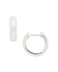 Aqua Sterling Silver Huggie Hoop Earrings - Exclusive