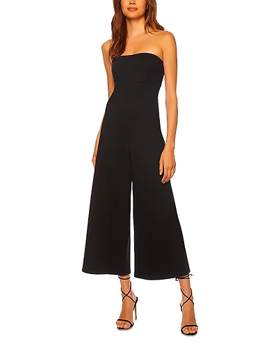 Susana Monaco Strapless Cropped Wide Leg Jumpsuit