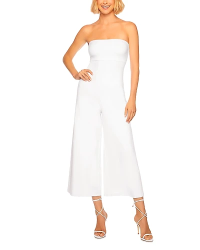 Susana Monaco Strapless Cropped Wide Leg Jumpsuit