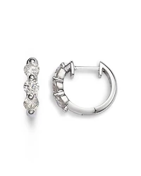 Diamond Hoop Earrings 14K White Gold, 0.5-1.5 tcw