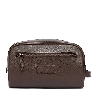 Barbour Leather Washbag