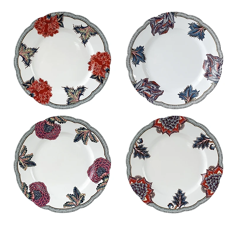 Bernardaud Braquenie Assorted Dinner Plates, Set of 4