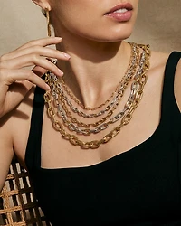 18K Gold & Sterling Silver DY Madison® Link Chain Necklace, 18.25"