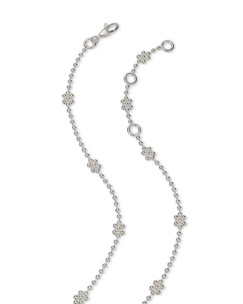 Sterling Silver Interlocking G Cluster Chain Necklace, 14"