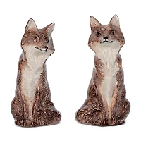 Juliska Clever Creatures Walnut Fox Salt and Pepper Set
