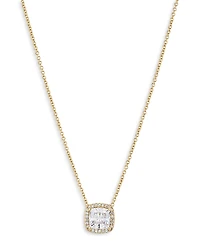 Nadri Cushion Cut Halo Pendant Necklace, 16