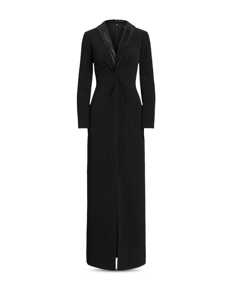 Tuxedo Style Column Gown