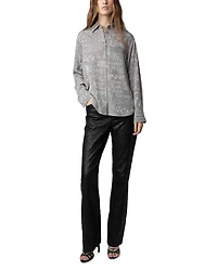 Morning Jacquard Manifesto Silk Shirt