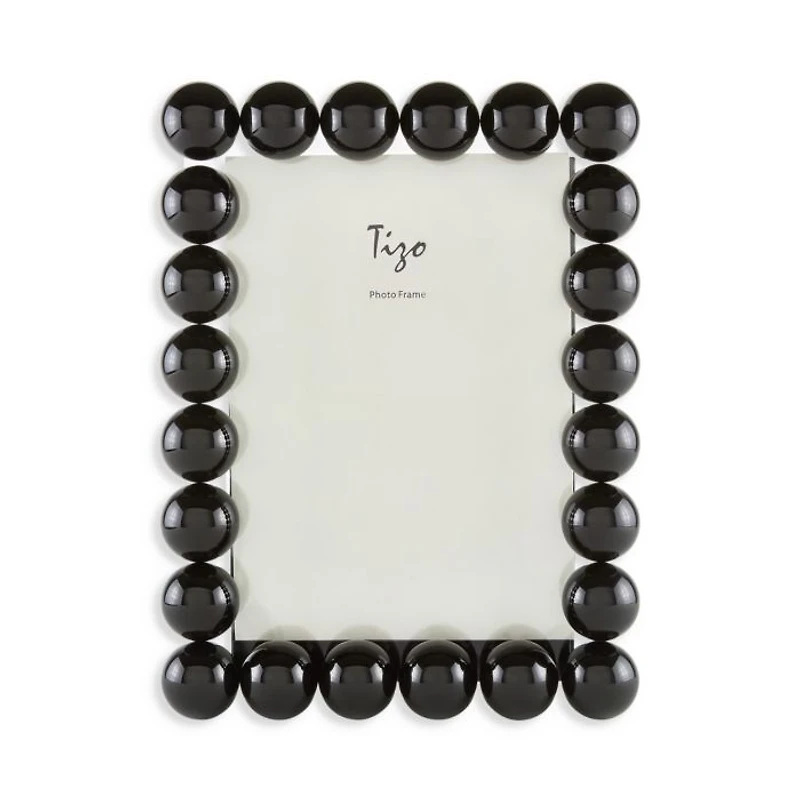 Black Crystal Balls Glass Frame, 5" x 7"