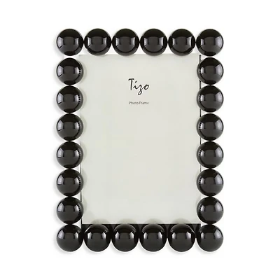 Black Crystal Balls Glass Frame, 5" x 7"