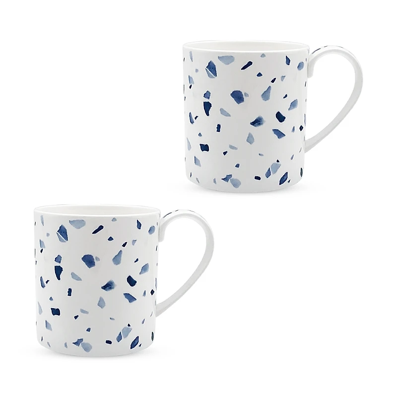 Twig New York Terrazzo Azzurro Mugs, Set of 2