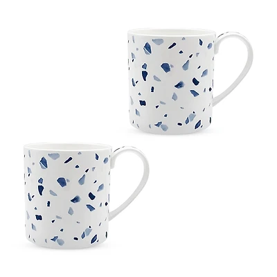 Twig New York Terrazzo Azzurro Mugs, Set of 2