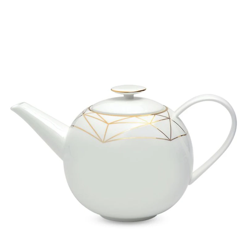 Gem Cut Gold Lidded Teapot
