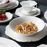 Amelie Brushed Gold 9" Soup Pasta Bowl, Set of 2