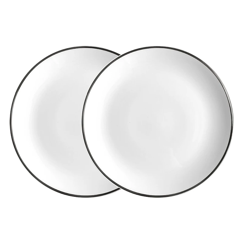 Twig New York Alex Platinum 8 Salad Dessert Plate, Set of 2