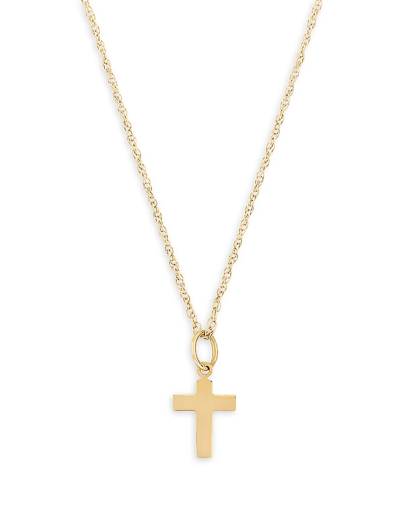 Bloomingdale's Fine Collection Children's Small Cross Pendant Necklace