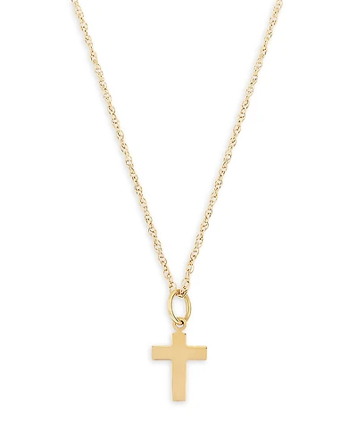 Bloomingdale's Fine Collection Children's Small Cross Pendant Necklace